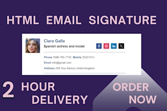 professional clickable email signatures   HTML design