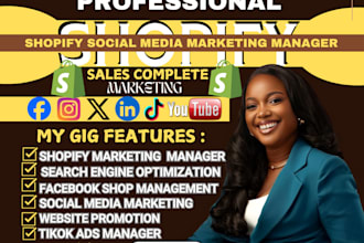 be your shopify social media marketing manager facebook shop tiktok ads manager