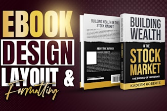 do book formatting and layout design for print and ebook cover design