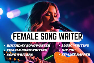 be female singer, songwriter, country female singer, female rock singer, rapper