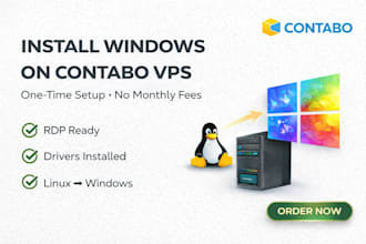 install windows on contabo, hetzner or ovh server