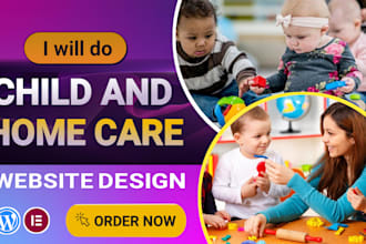 design kindergarten website, preschool, daycare, elearning website booking