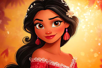 draw amazing disney character caricature and friendship portrait