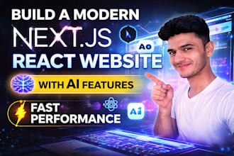 build a modern nextjs react website with ai features and fast performance