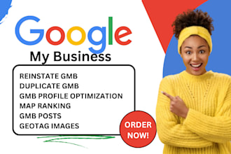 duplicate gmb reinstate gmb profile optimization with geotag, gmb ranking, gmb