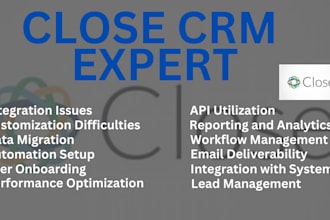 close CRM, task management, workflow design, email deliverability, automation