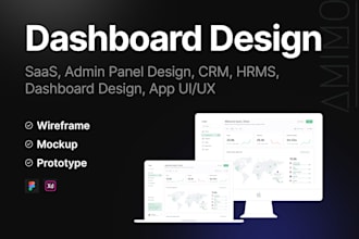 design saas, admin panel, and CRM UI UX in figma