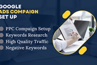 do setup and manage your google ads adwords PPC compaign