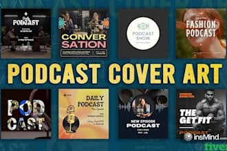 design a professional podcast cover art