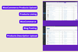 woocommerce products upload and wordpress data entry