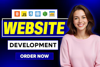 do website development, build custom website design as full stack web developer
