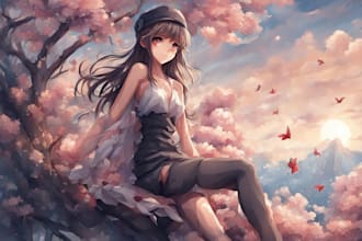 draw beautiful anime art illustration