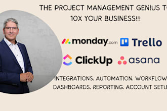 do project management on monday CRM clickup asana trello airtable scoro dubsado