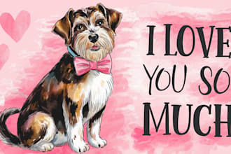 create a custom watercolor pet portrait or pet painting