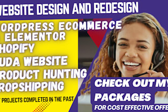 design redesign clone build develop responsive wordpress ecommerce website pages