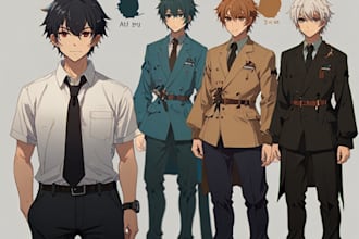 draw anime character design or reference