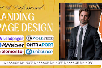 build landing page or salesfunnel with wordpress elementor leadpage aweber swipe