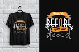 do clothing t shirt typography design