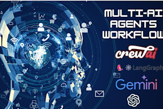 develop multi ai agents web apps and rag using crewai, langgraph and langchain
