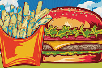 craete food pop art of your food