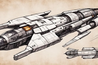 make best sci fi art spaceship or any design for you