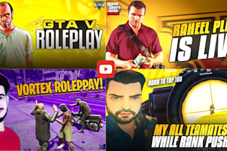 design clickbait high quality gaming youtube thumbnail