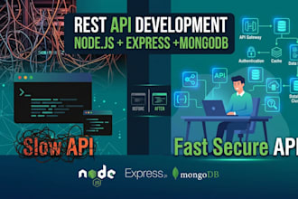 develop backend rest api using node js express and mongodb