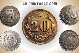 do printable 3d coin medallion pendant 3d bas relief cnc crypto token logo meme
