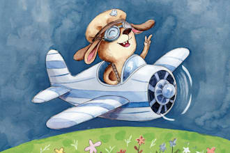 illustrate children story book illustration watercolor