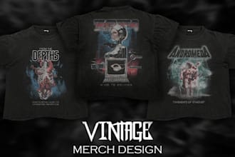 design premium vintage streetwear tshirts with front and back artwork