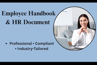 write professional employee handbooks, job descriptions, and offer letter