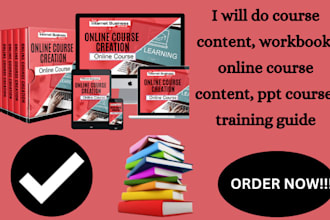 do course content, workbook, online course content, ppt course, training guide