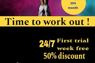 do any flyer design party flyer, sports flyer and fitness