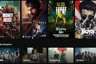 build smart TV app, live tv channel, vod, lg webos, video streaming, admin panel