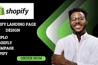 expertly design a shopify landing page and one product store using replo