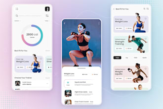 build fitness app,  gym app, nutrition app