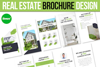 design modern real estate flyers, brochures, postcards, and banners