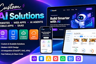 develop an ai website, ai web app, chatbot or saas
