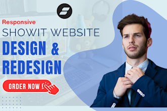 design, redesign and build showit website, customize showit real estate template