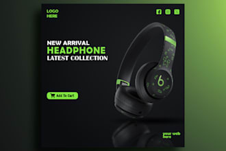 design high quality social media posters, product banners,