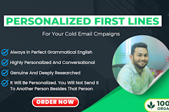 write personalized first lines for your cold email campaigns