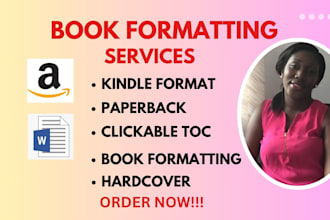 do book formatting with clickable table of content for print book and ebook
