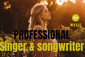 be your soulful female singer, vocalist, songwriter,afrobeat amapiano songwriter