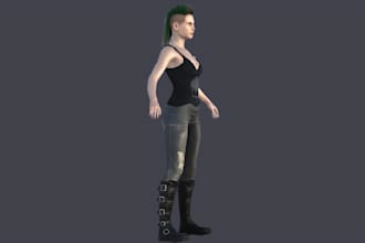 port 3d metahuman model,retopology,prb texture,ue5rig,dayz game character,gmod