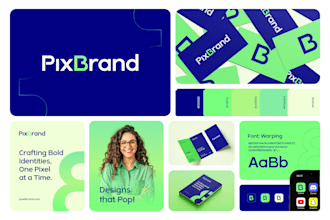 design logo, brand style guide, brand identity guidelines with full branding kit