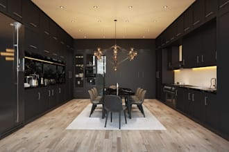 do 3d lighting interior design for house, room, kitchen and  garden