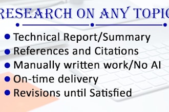 research and write renewable energy and material science report