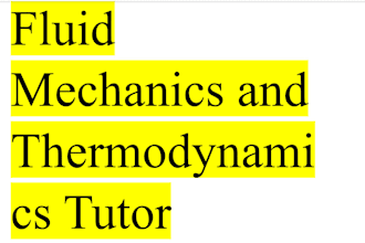 tutor fluid mechanics and thermodymamics