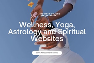 design wellness, holistic health, astrology, yoga and spiritual website