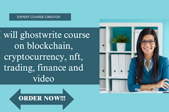 ghostwrite course on blockchain, cryptocurrency, nft, trading, finance and video